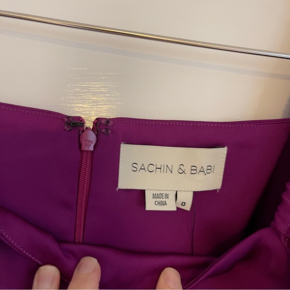 NWT Sachin & Babi Bryant Gown Dress Sparkling Wine Size 0 with Slit - Picture 11 of 16